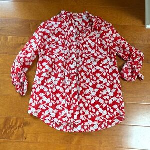 Chico’s patterned cotton shirt size 2